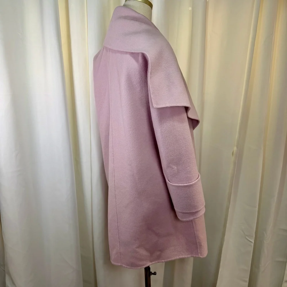 Vince ‘Drape Front Wool Coat’ in “Orchid” Lilac Purple / Light Pink Size Medium - Picture 13 of 16